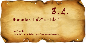Benedek László névjegykártya